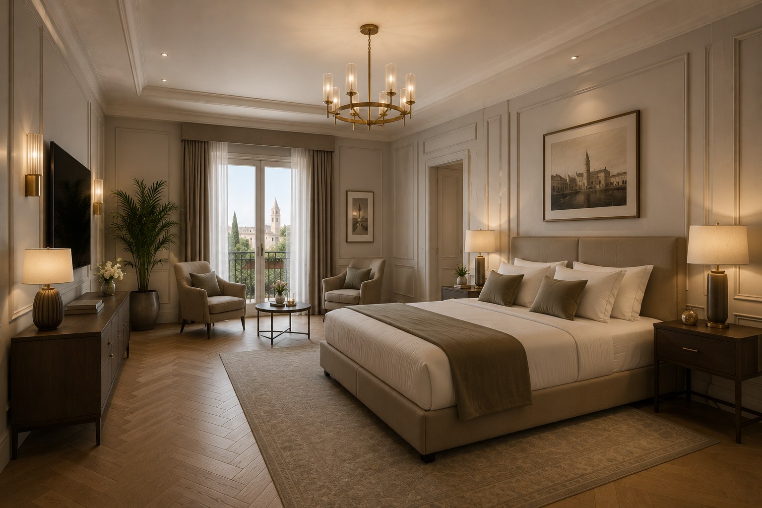 Presidential Suite with classic boiserie