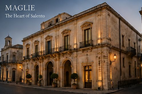 Maglie historic centre at dusk